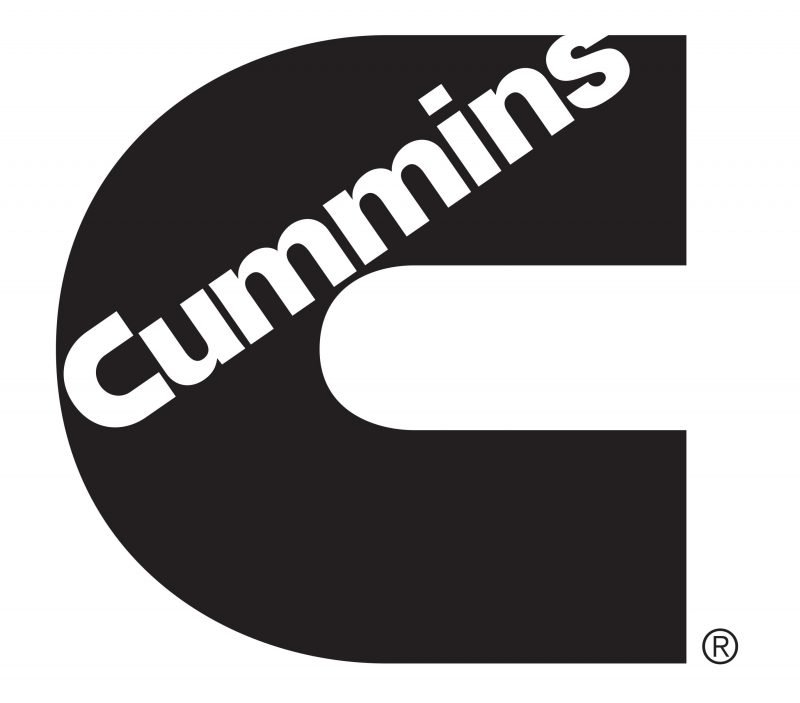 A black Cummins logo on a white background.