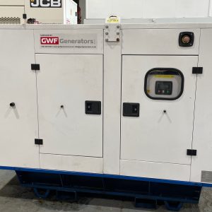 A white generator in a workshop