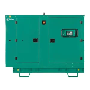 A green Cummins C44/55D5e Generator on a white background